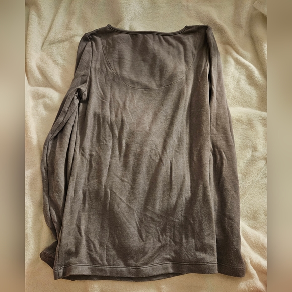 Triumph-Coffee Yarn Warm Series V-neck Top/Morning Gray - Picture 13 of 13